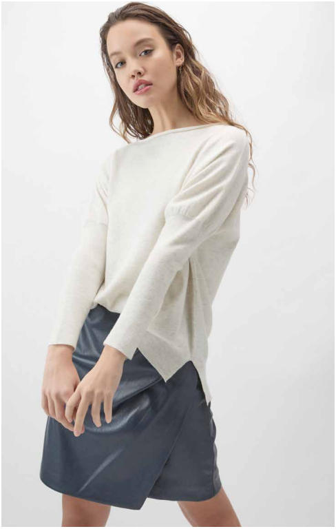 KORI: Faux Leather Skirt