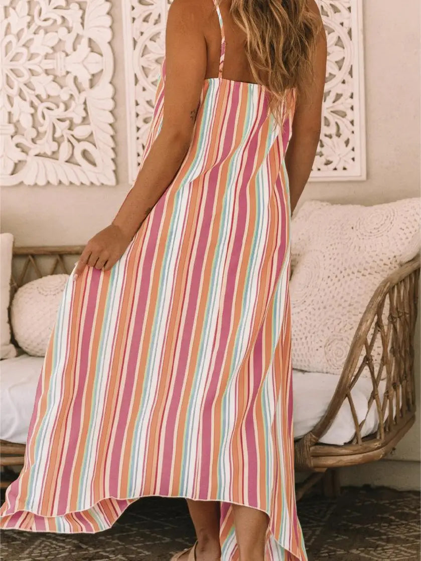 Bohemian Striped Maxi Dress