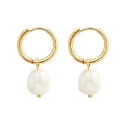 WS - Drop Pearl Earrings