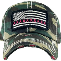 Camo Breast Cancer Patch Hat