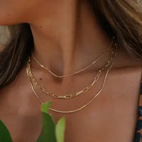 WS - 3 Layer Paperclip Necklace
