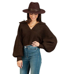 AMINA: Pullover Collar Sweater
