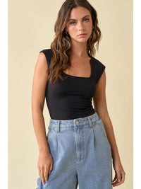 Square Neck Short Sleeve Bodysuit