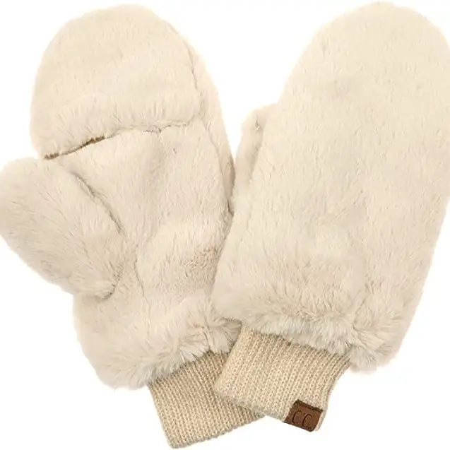C.C. Faux Fur Convertible Mitten