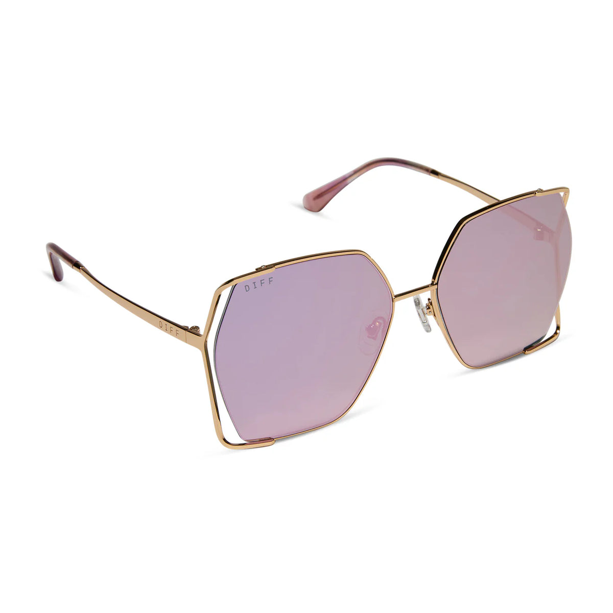 Donna Mirror Sunglasses in Gold/Taupe