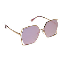 Donna Mirror Sunglasses in Gold/Taupe