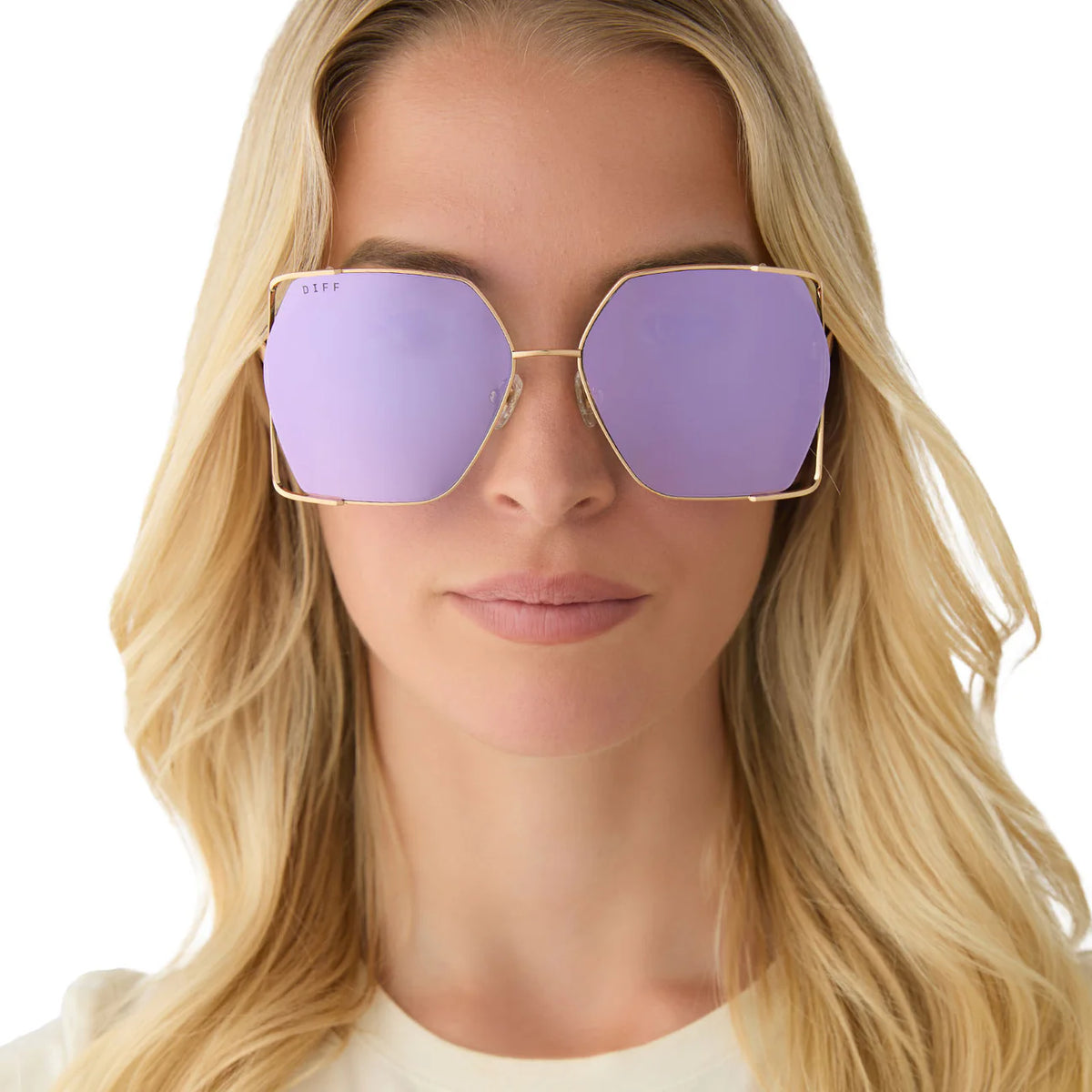 Donna Mirror Sunglasses in Gold/Taupe