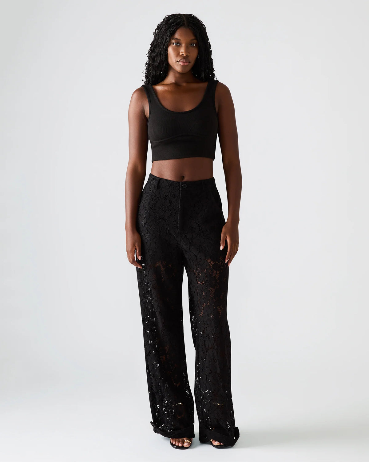 Tre Lace Pant in Black