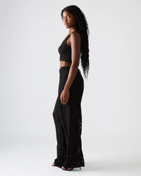 Tre Lace Pant in Black