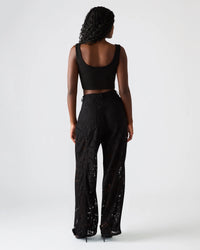 Tre Lace Pant in Black