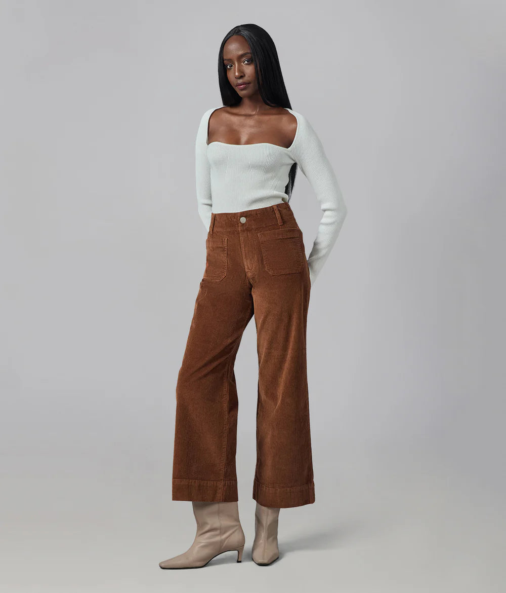 Colette-BB High Rise Wide Leg Corduroy
