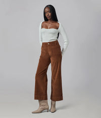 Colette-BB High Rise Wide Leg Corduroy