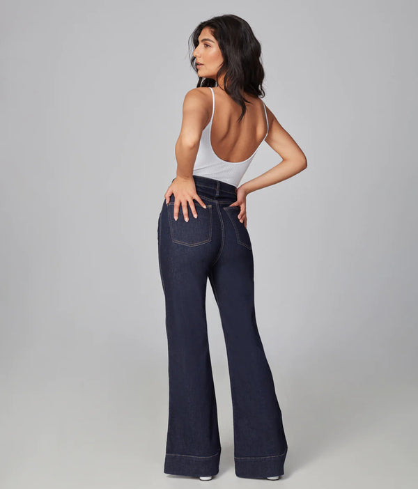 STEVIE: Dark Rinse Blue Ultra High Rise Loose Jeans