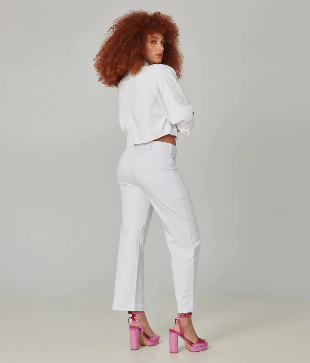 WILLOW: White Cargo Pant