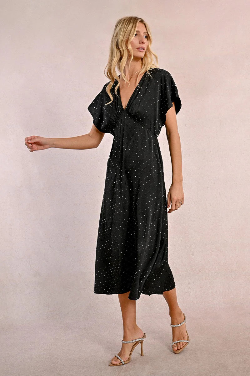 Small Rhinestone Satin Dress