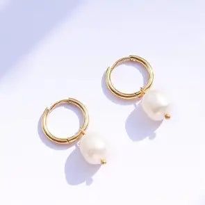 WS - Drop Pearl Earrings