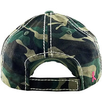 Camo Breast Cancer Patch Hat