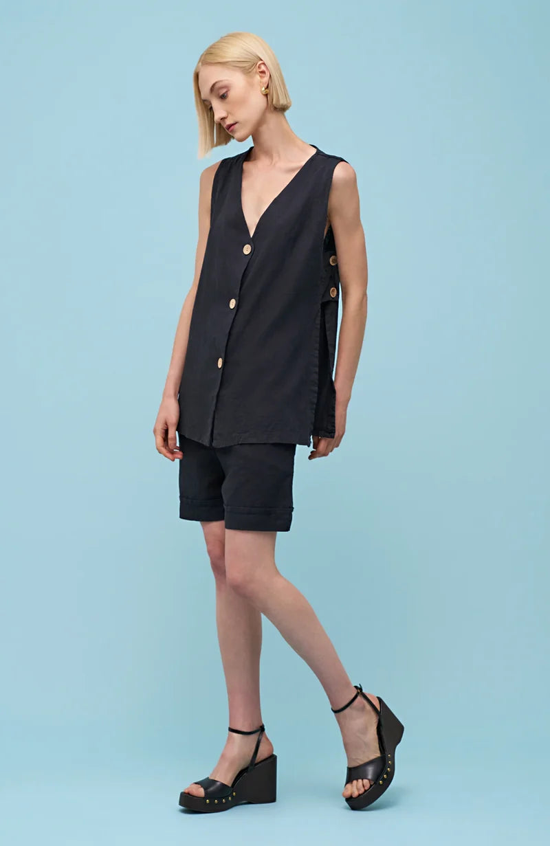 Beach Linen Vest