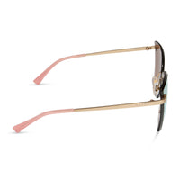 DIFF Becky V Sunglasses in Brushed Gold/Cherry Blossom