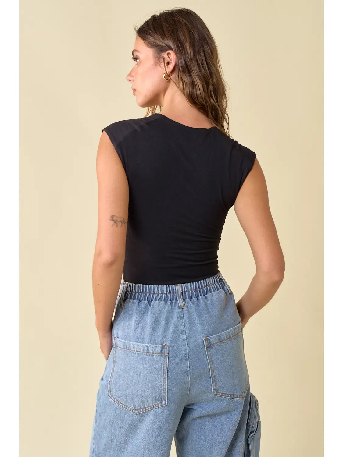 Square Neck Short Sleeve Bodysuit
