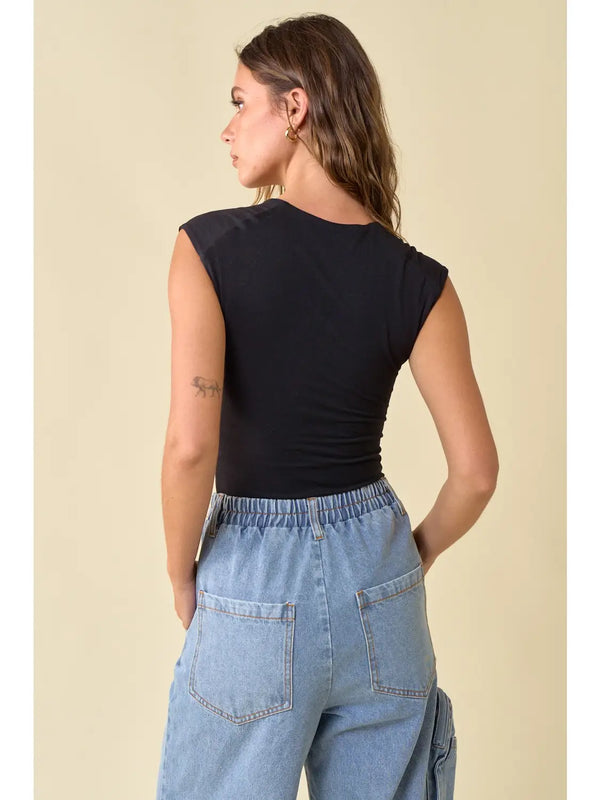 Square Neck Short Sleeve Bodysuit