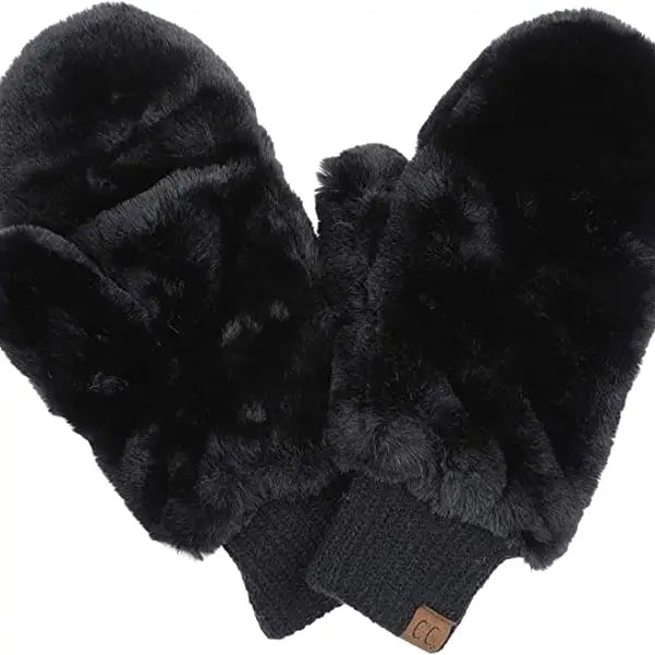 C.C. Faux Fur Convertible Mitten