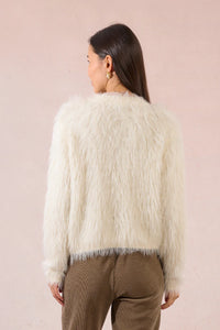 Fur-Effect Cardigan