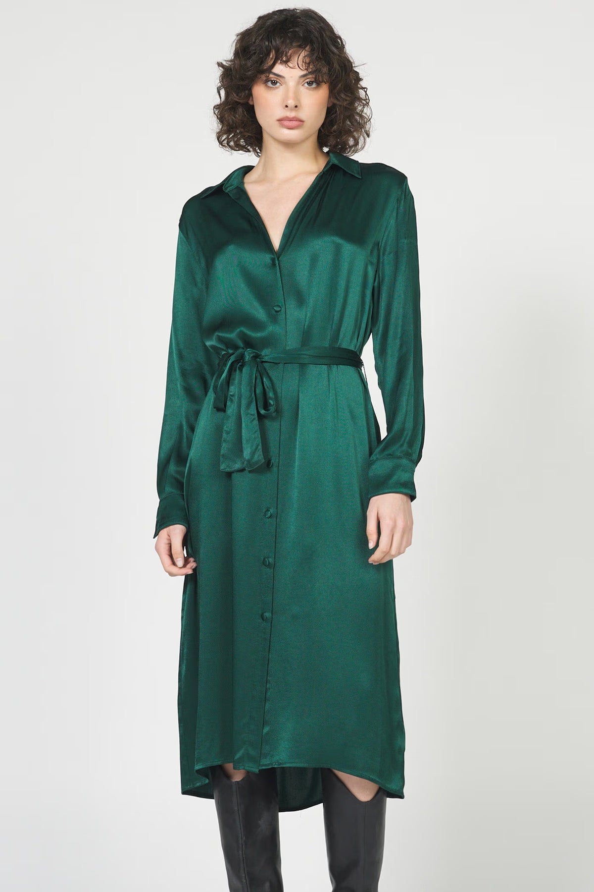 GALINA: Satin Dress