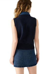JEANE: Denim Sweater Vest