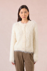 Fur-Effect Cardigan