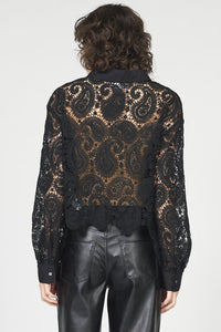 SUZETTE: Lace Button Up Shirt