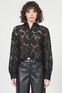 SUZETTE: Lace Button Up Shirt