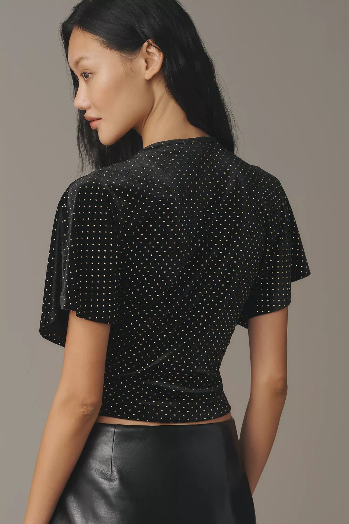 Velvet Twist Front Top