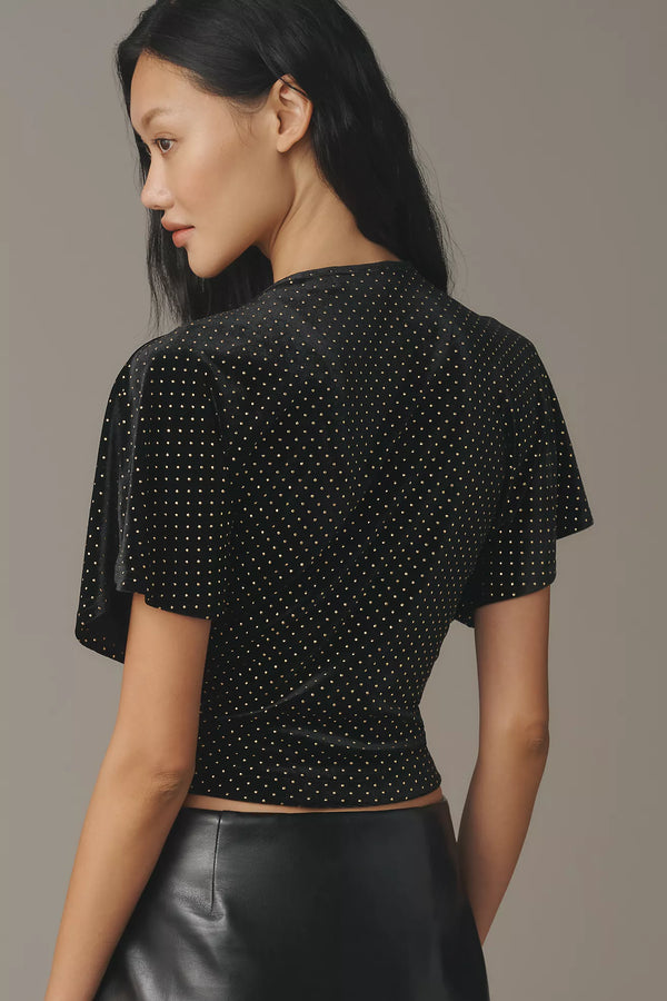 Velvet Twist Front Top